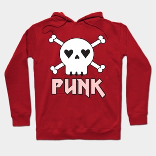 Pink Skull and Crossbones Skulls Skeleton Punk Pattern Hoodie